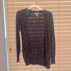 Navy blue cardigan with buttons and pockets